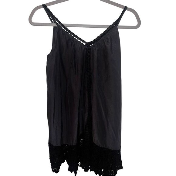 Calypso st Barth sz xs top brown Sleeveless Boho V-neck Cottagecore Bohemian - Picture 2 of 7